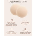 thumbnail image 4 of Grippy Not Sticky Nipple Covers - Cakes Reusable Non-Adhesive Nipple Pasties for Women - Silicone Strapless Bra, 4 of 8