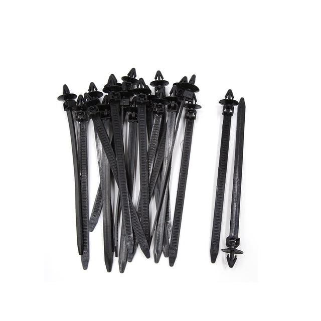 20 piezas de bridas de plástico ajustables de 8 mm x 175 mm, sujetadores de cable de alambre negros