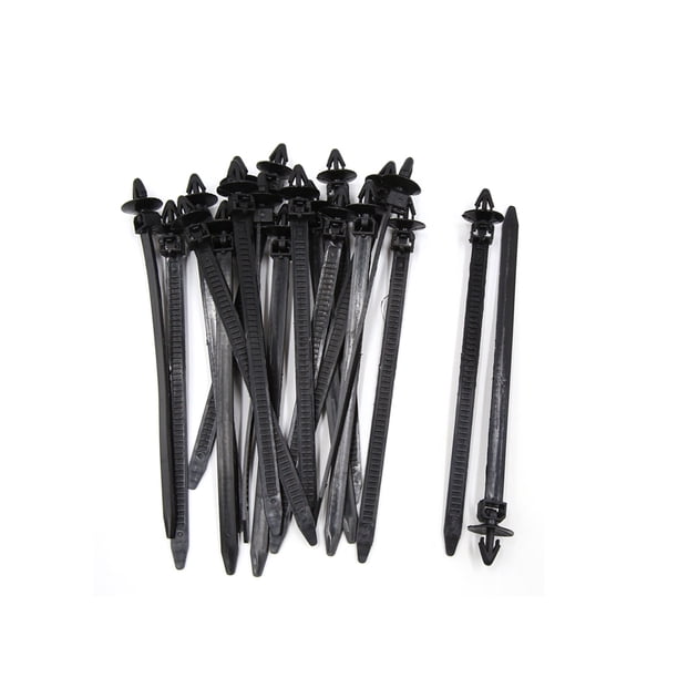 20 piezas de bridas de plástico ajustables de 8 mm x 175 mm, sujetadores de cable de alambre negros