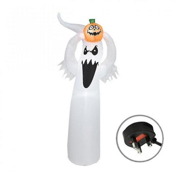 Inflatable Halloween White Ghost Decoration 180cm Large Model With Led Light