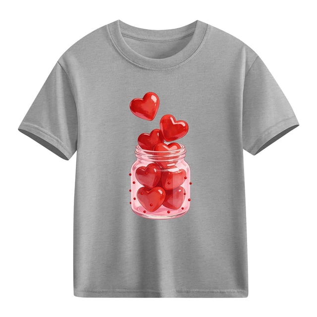 hengsof T-Shirt Graphique à Manches Courtes Imprimé pour Enfants