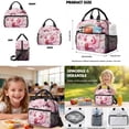 thumbnail image 3 of ZUXONGSY Pink Axolotl Cherry Blossoms Print 6 in 1 Kids Backpack Set with Lunch Box Pencil Case Water Bottle Holder Keychain Bookmark, Lightweight School Bookbag for Boys Girls Middle School, 3 of 7