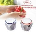 thumbnail image 2 of Cold+Hot Tap Top Head Faucet Cover Handle Chrome Plated Replacement Accessory, 2 of 11