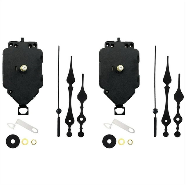 2 Juegos de Kit de Movimiento de Reloj DIY Movimiento Oscilante con Manecillas Piezas de Reparación de Reloj de Cuarzo Piezas de Repuesto L