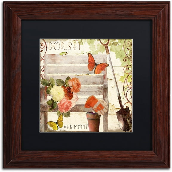 Trademark Fine Art "Vermont Summer IV" Canvas Art by Color Bakery Black Matte, Wood Frame