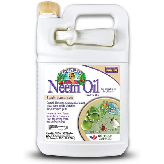 Bonide 023 Neem Oil Insecticide, Liquid, Spray Application, 1 gal White