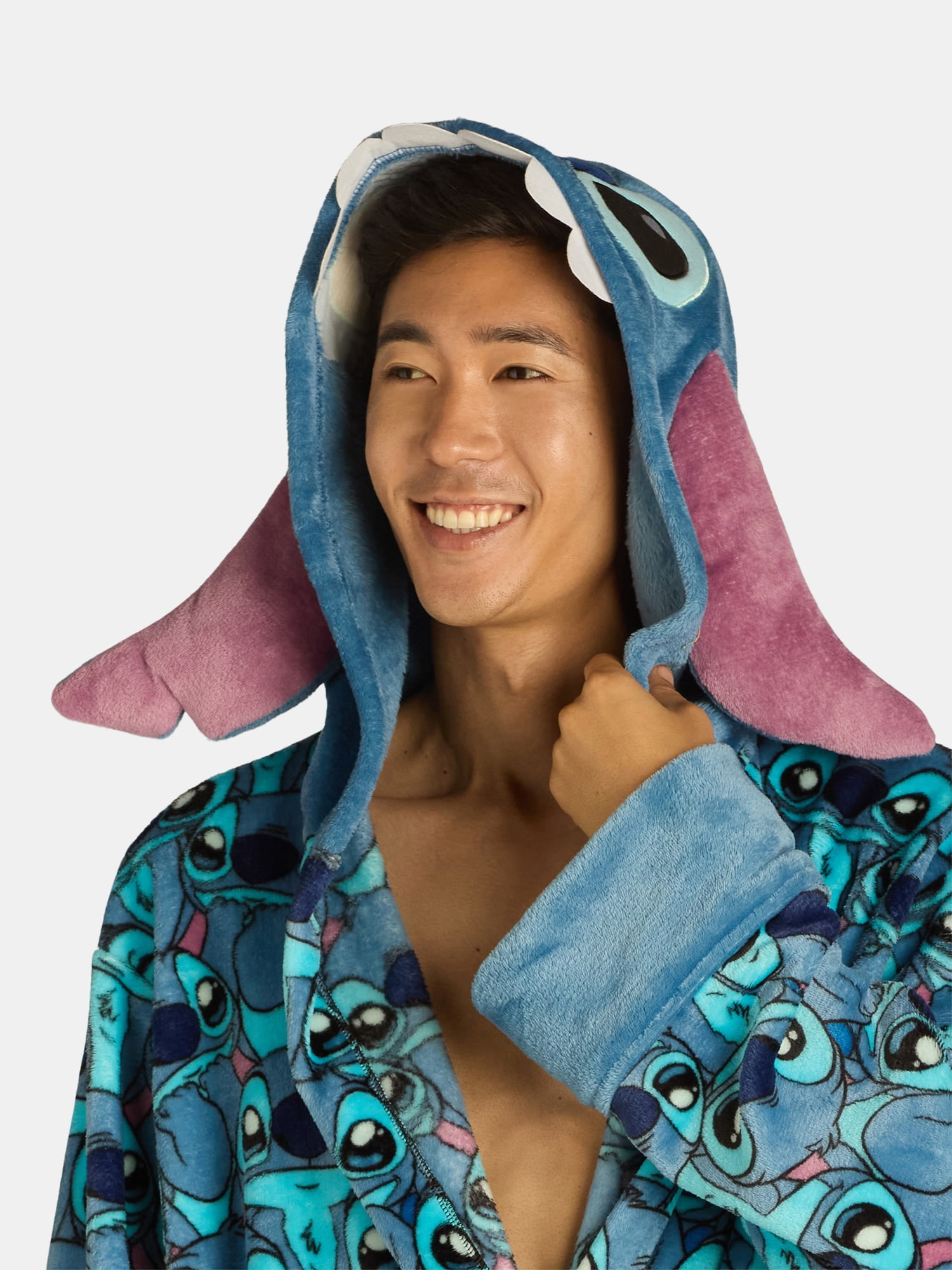 Disney Men's Stitch Superminky Robe, Sizes S-XL