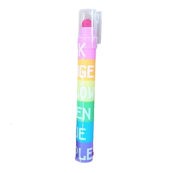Stackable Highlighter Pen 6-Color-in-1 Highlighter Broad Tip Marker for Drawing