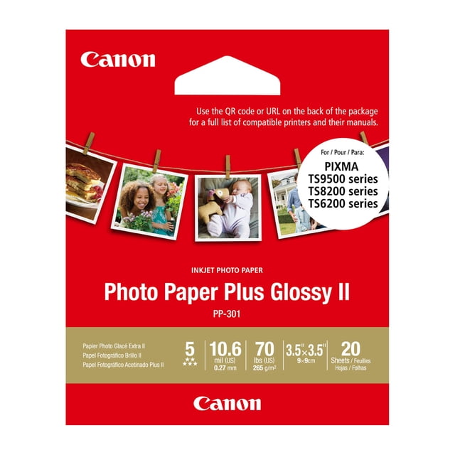 Papel fotográfico Canon PP-301 Square 3.5x3.5 Glossy II