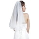 thumbnail image 4 of Velo de novia nupcial con peine Borde cortado de 2 niveles con peine Codo Longitud de la yema del dedo Xemadio CDWJ409, 4 of 5