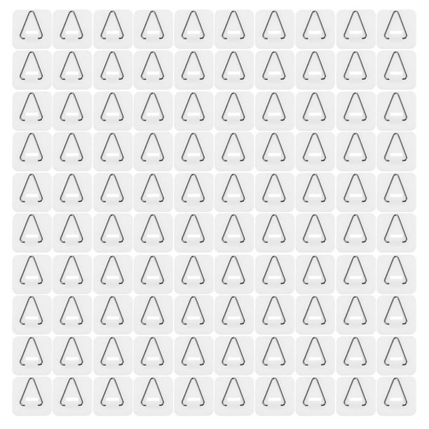 100 soportes verticales para platos invisibles, multiusos (adhesivo no incluido) (tamaño pequeño)