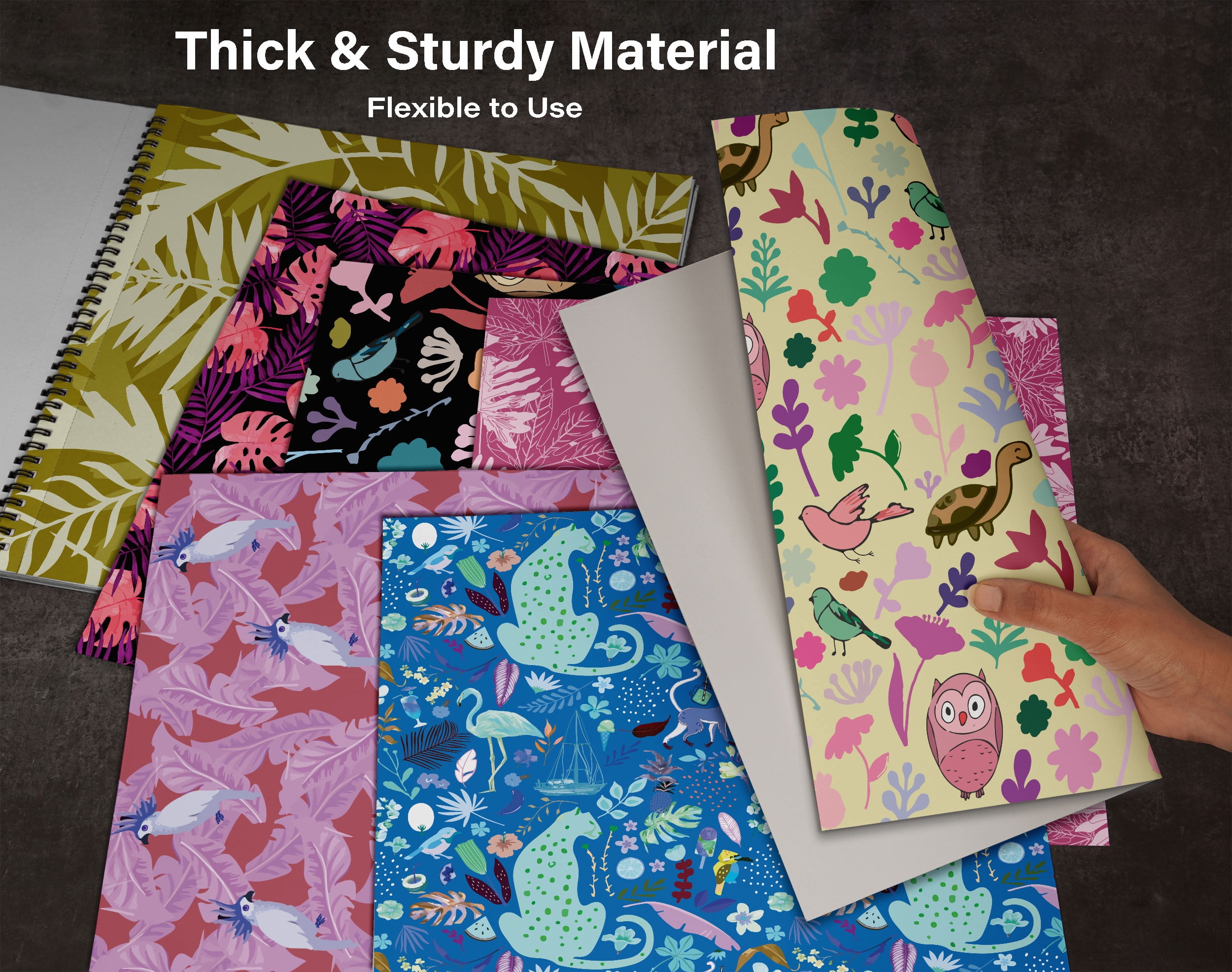 Inkdotpot 25 Sheets Tropical Scrapbook Paper Pad 12x12- Single-Sided Scrapbook Paper- Colorful Cardstock Paper Scrapbooking DIY Decorative Background Cardmaking Supplies- Journal Craft Paper