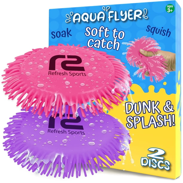 Juguete para remojar en agua Beach Flying Disc Refresh Sports, paquete de 2