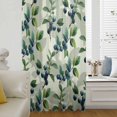 thumbnail image 5 of Blueberry Botanical Sheer Curtains 54 Inches Long, Spring Leaves Branches Farmhouse Light Filering Curtains, Breathable Simi Curtain Privacy Drapes for Kitchen Bathroom Small Window Treatment, 5 of 9
