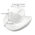 thumbnail image 3 of OJSFQUFP Western Hat Glitter Cowboy Hat for Women Men Party Hat Carnival Fancy Dress Retro Glitter Hat Soft Fabric Lightweight Foldable Elegant Cowboy Hat Costume Accessory, 3 of 4