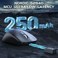 thumbnail image 5 of ATTACK SHARK R6 39g SUPERLIGHT Mouse, PixArt PAW3950MAX Gaming Sensor, Wireless 8K Mouse, MCU Nodic 52840, BT/2.4G/Wired Gaming Mouse, Adjustable DPI 42000, for Win11/Xbox/PS/Mac-Black, 5 of 10