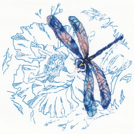 UPC: 4743348404555 | Dance of dragonflies M70023 Cross Stitch kits with printed background