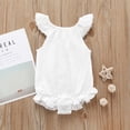 thumbnail image 4 of GYRATEDREAM Infant Newborn Baby Girl Ruffle Romper Jumpsuit Bodysuit Summer Outfit Clothes 3-12 Months, 4 of 5