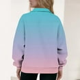 thumbnail image 4 of gbyLJF Women's Half Zip Hoodie Gradient Lapel Long Sleeve Pullover Sweatshirt Casual Quarter Zipper Hoodies, 4 of 5