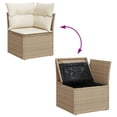 thumbnail image 4 of vidaXL Garden Sofa Set Beige PE rattan Large Modular Garden Sofa Set, 4 of 10