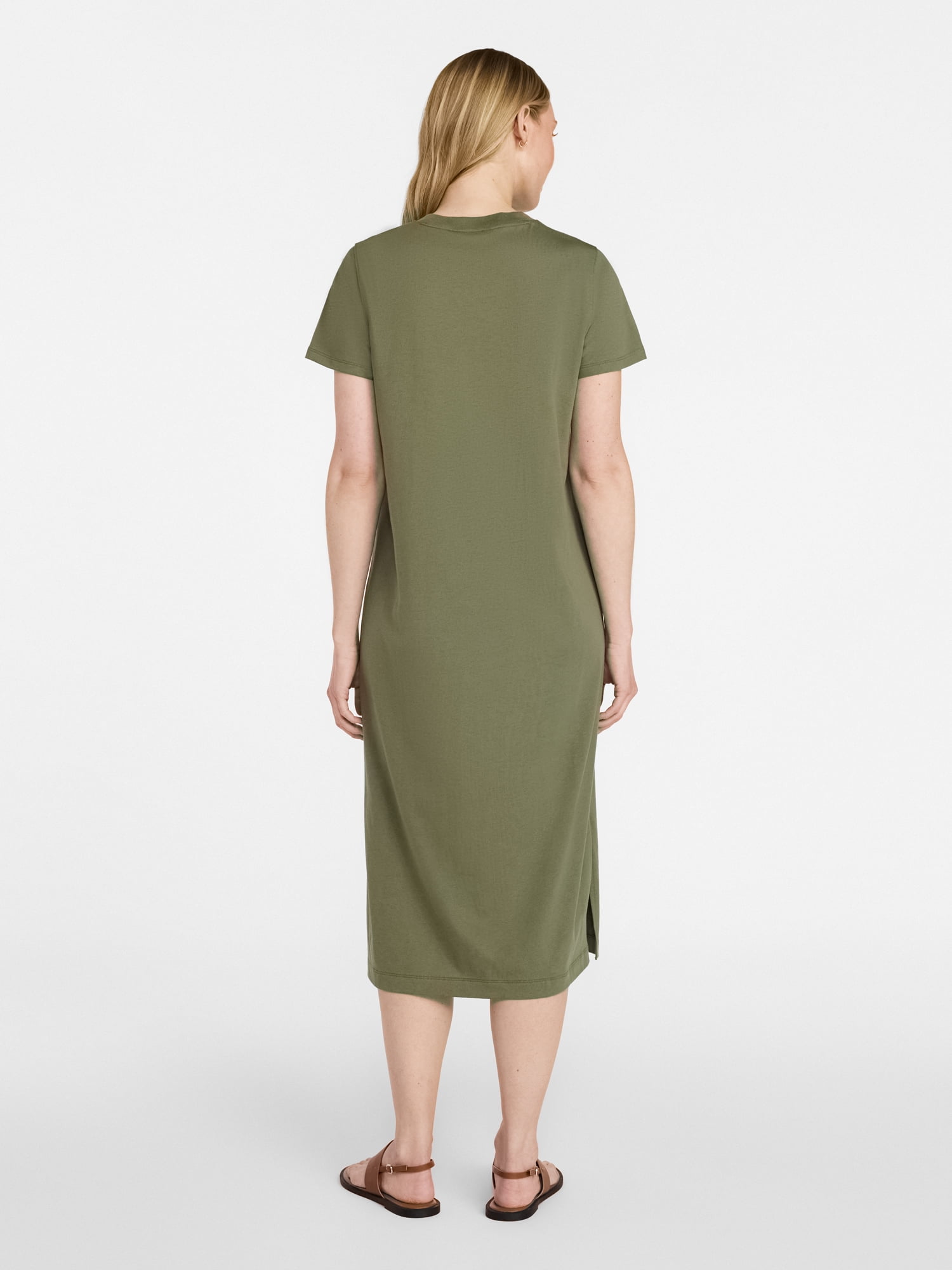 Time and Tru Women's Cotton Midi T-Shirt Dress, Sizes XS-XXXL - Walmart.com Time and Tru Women's Cotton Midi T-Shirt Dress, Sizes XS-XXXL - Walmart.com
