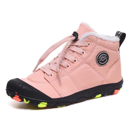 

Boys Girls Walking Shoes Winter Boots Kids Trekking Shoes Adult Winter Warm Padded Boots Outdoor Camping Non-slip Shoes 34