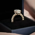 thumbnail image 4 of solitaire jewels 3.75CT Oval Moissanite Hidden Halo Engagement Ring For Women, 14K Yellow Gold, 4 of 6