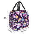 thumbnail image 3 of Vsdgher Skull colorful mushroom rainbow Lunch Bag, Lunch Box for Women Adult Men, Lunch Tote Insulated Cooler Lunch Container for Work/Office/Picnic/Travel, 3 of 8