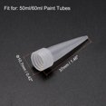 thumbnail image 2 of Unique Bargains Plastic Needle Tip Cap for 50ml/60ml Empty Paint Tubes Replacement White 60 Pack, 2 of 5