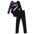 thumbnail image 3 of Alvivi Girls Long Sleeve Gymnastic Leotard Ballet Dance Biketard Jumpsuit Unitard with Leggings Set Pegasus 14, 3 of 7
