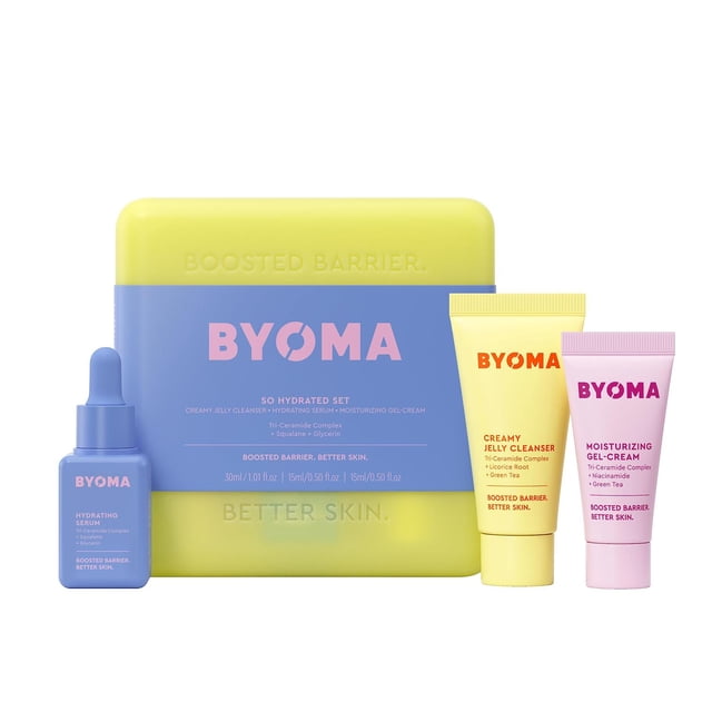 Kit de Inicio BYOMA Grehge: Mini Cleanser 30ml, Light Cream 15ml e Hydrating Serum 15ml