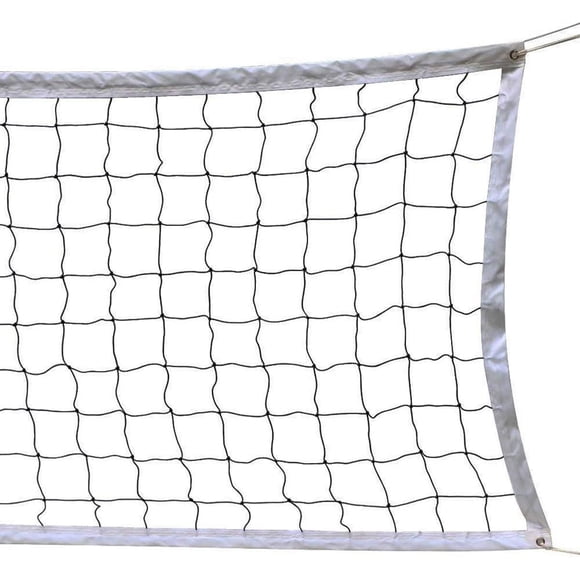 FFIY Portable Volleyball Net 9.5M x 1M Pool Beach Volleyball Net Official Standard Size Indoor Outdoor Sports Backyard Schoolyard Training Equipment Net with Steel Cable Rope/Without Frame
