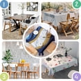 thumbnail image 4 of Blue Gold Wave Marble Pattern Square Tablecloth,Waterproof Square Table Cover,Wipeable Spillproof Washable Table Cover for Home Kitchen Party Decor 42"X42"(107x107cm), 4 of 6