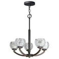 thumbnail image 2 of Woodbridge Lighting Mirage 5-Light Mercury Glass & Steel Chandelier in Bronze, 2 of 4