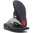 thumbnail image 5 of FitFlop Lulu Glitter Splash Women's Toe Post Sandals in Navy Size 7, 5 of 6