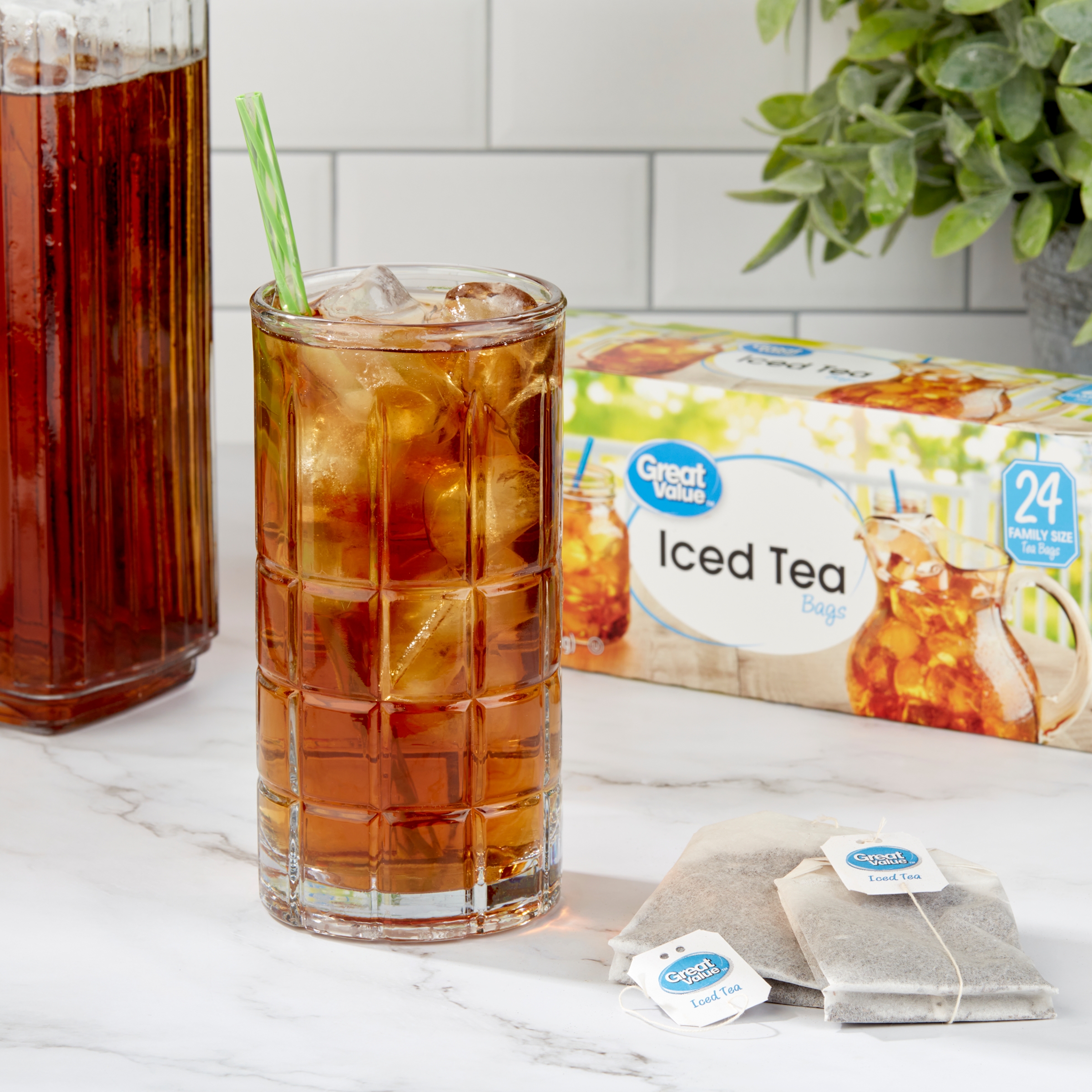 Great Value Iced Tea Bags Family Size, 24 Count, 6 oz - image 2 of 7