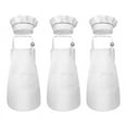 thumbnail image 1 of 6-Piece Children's Apron and Chef Hat Set Adjustable Children's Kitchen Apron for Cooking and Painting, 1 of 6
