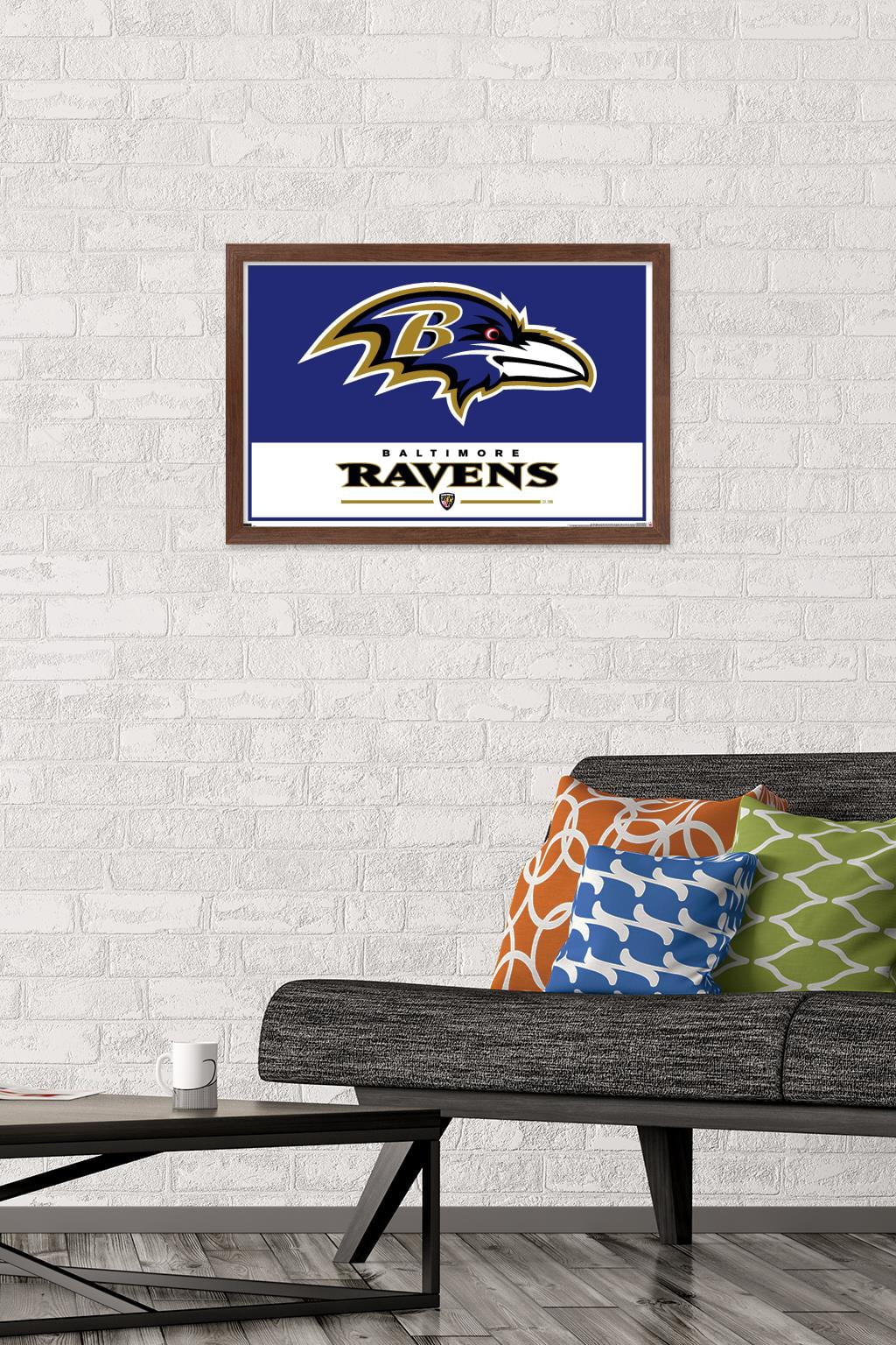 NFL Baltimore Ravens - Logo 21 Wall Poster, 14.725" x 22.375", Framed