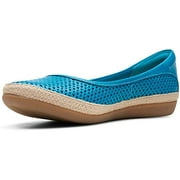 Clarks 26152452: Women's Danelly Adira Turquoise Ballet Flat (9.5 B(M) US Women)