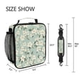 thumbnail image 5 of Square Lunch Bag 10.5*3.5*9.5 Inches Cooler Bag Lunch Bag Insulation Portable Durable Fashion Cool Beautiful White Flowers, 5 of 6
