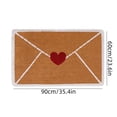 thumbnail image 1 of Uklsqma Tapis d'Entrée Extérieur en Forme de Cœur / Tapis Rouge à Endos Non Caoutchouc / Tapis de Sol en Fibre de Lin Durable / Endos Antidérapant / Déco Intérieure Extérieure pour Porte d'Entrée / Cadeau de la Saint-Valentin, Mariage, Fête, 1 of 1