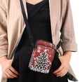 thumbnail image 4 of HELLHERO 2 Layers Travel Crossbody Purse, Trendy Polyester for Casual Travel Leopard Print Roses, 4 of 7