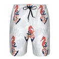 thumbnail image 3 of Fuzoiu Sea Horse And Corals1 Print Men's Beach Shorts,Men's Swim Trunks,Quick Dry Board Shorts with Pockets,Men's Bathing Suits for Surfing, Running, and Casual Wear-Large, 3 of 6