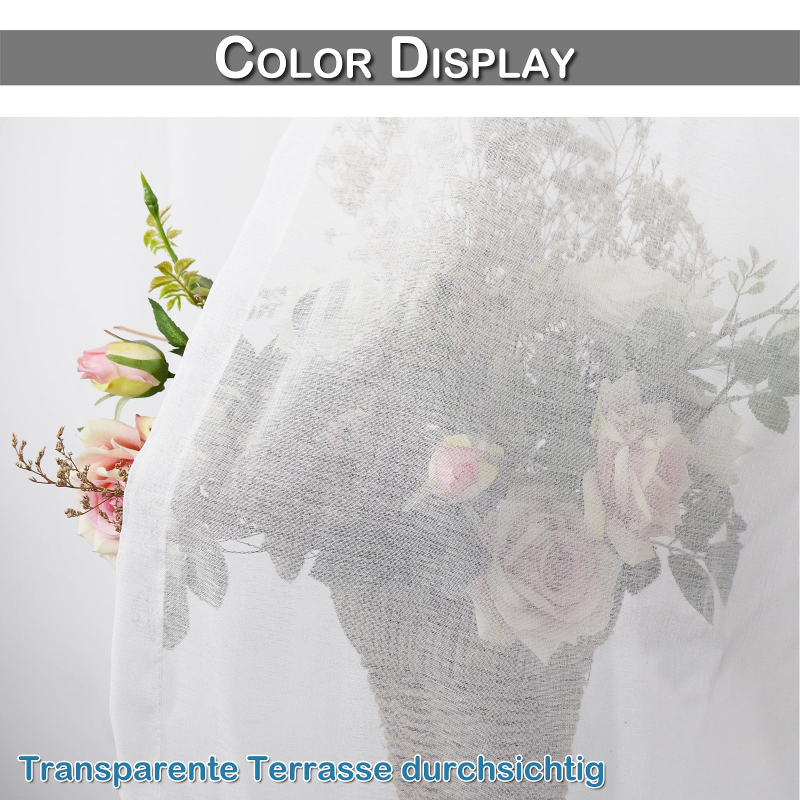 DONGPAI 71"x96" Sheer Outdoor Curtains for Patio Waterproof Grommet Indoor Voile Sheer Curtains for Living Room, Bedroom, Porch, Pergola, Cabana,1Panel,White