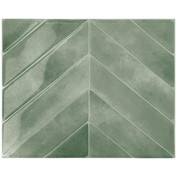 SMART TILES Dosseret Autocollant - Chevrons - 5 Feuilles de 11.43 Pouces x 8.38 Pouces - Dosseret Adhésif 3D pour Cuisine, Salle de Bain, Mur