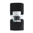 thumbnail image 6 of (2 pack) Mainstays Cozy Textured Plush Throw Blanket, Black, 50"x60" All Ages, 6 of 7
