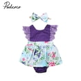 thumbnail image 3 of Tenue Assortie à Fleurs pour Nouveau-Née Fille Sœur Combinaison Barboteuse Robe Tenues, 3 of 4