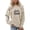Khaki, variant on Fashion Casual Print Hooded Sweatshirt Soft Pullover with Pocket for Everyday Wear Sweatshirt for Women Hoodies Casual Pullover Behemoth Zip Hoodie Hoodie Dress Hoodie Dress Women Hoodies