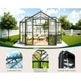 thumbnail image 5 of Jocisland Chalet Greenhouse 12x10x8 ft with Quick-Connect Fittings, for Outdoors Garden Backyard, Walk-in Aluminum Greenhouse with 2 Vents, Black, 5 of 7