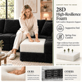 thumbnail image 2 of NEGYLIM 109" L-Shaped Boneless Modular Cloud Sectional Sofa with Movable Ottoman, Deep Seat, High-Resilience Foam, No Assembly Required, Teddy Fleece Upholstery, Black, 2 of 14